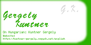 gergely kuntner business card